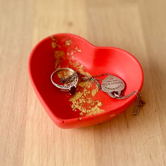 Herz Dekoschale mit Gold